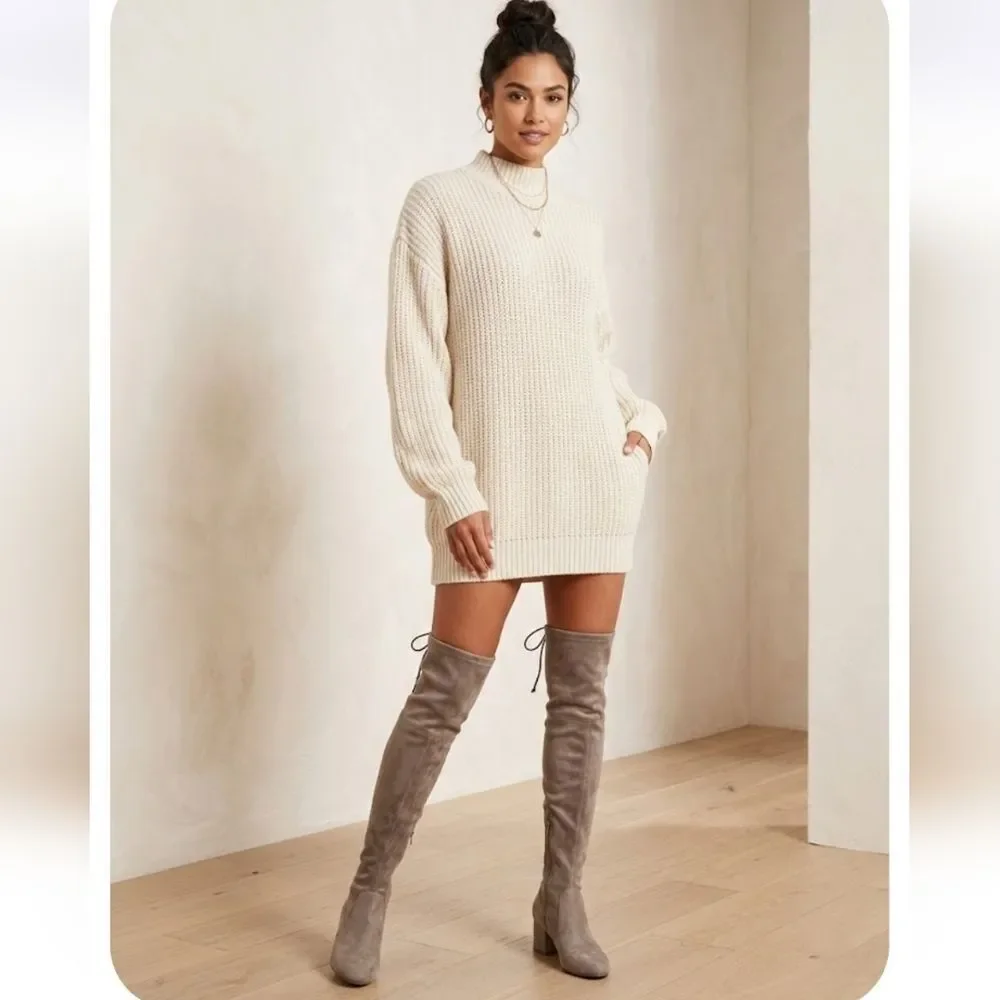 Gianni Bini Trillia Dusty Taupe Over-the-Knee Boots Size 7.5